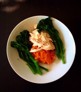 Rosemary garlic chicken sweet potato broccoli