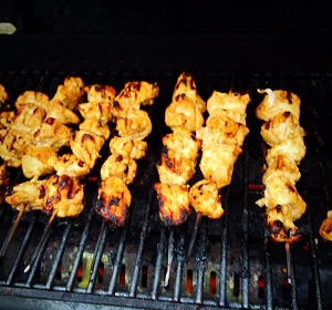 Spiced chicken kebabs